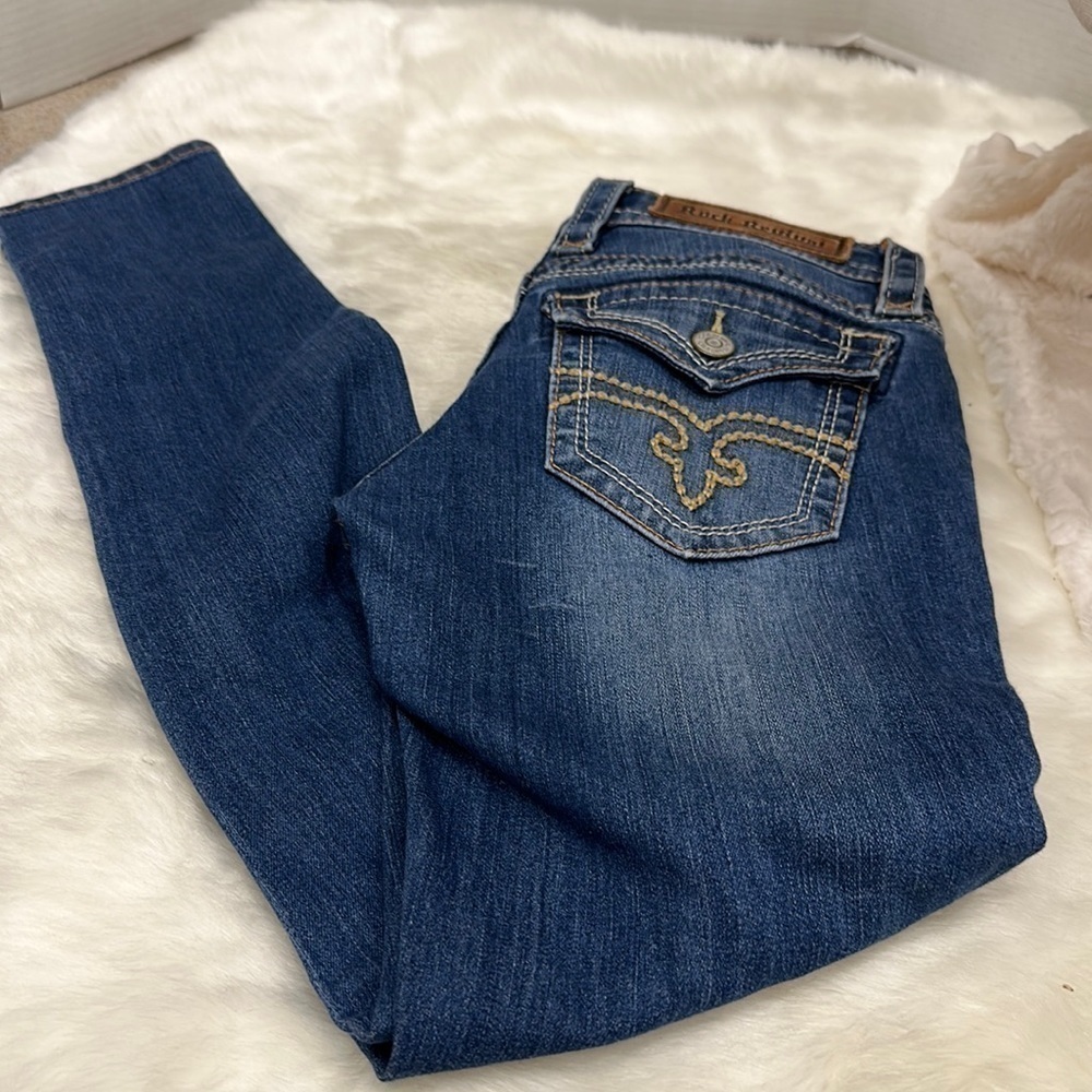 Rock revival, Jessica skinny jeans, medium blue size 26/30